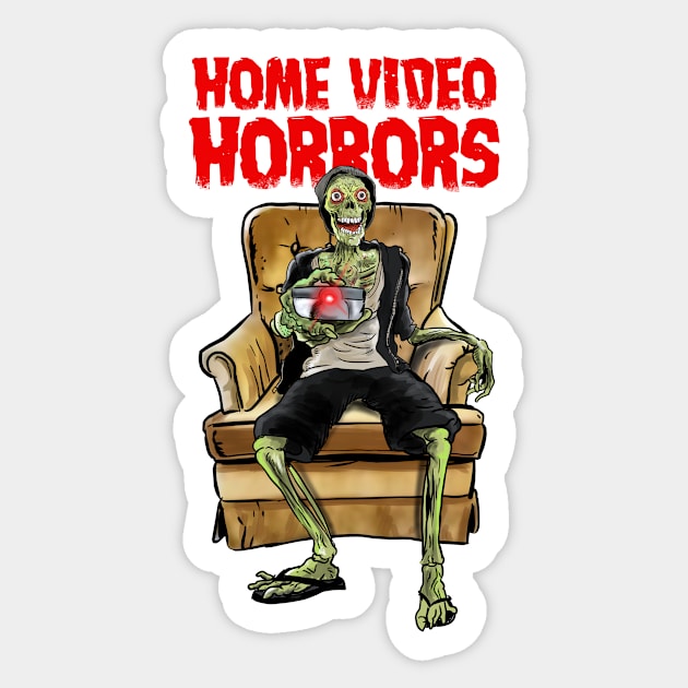 Home Video Horrors - Armchair Zombie Sticker by Home Video Horrors